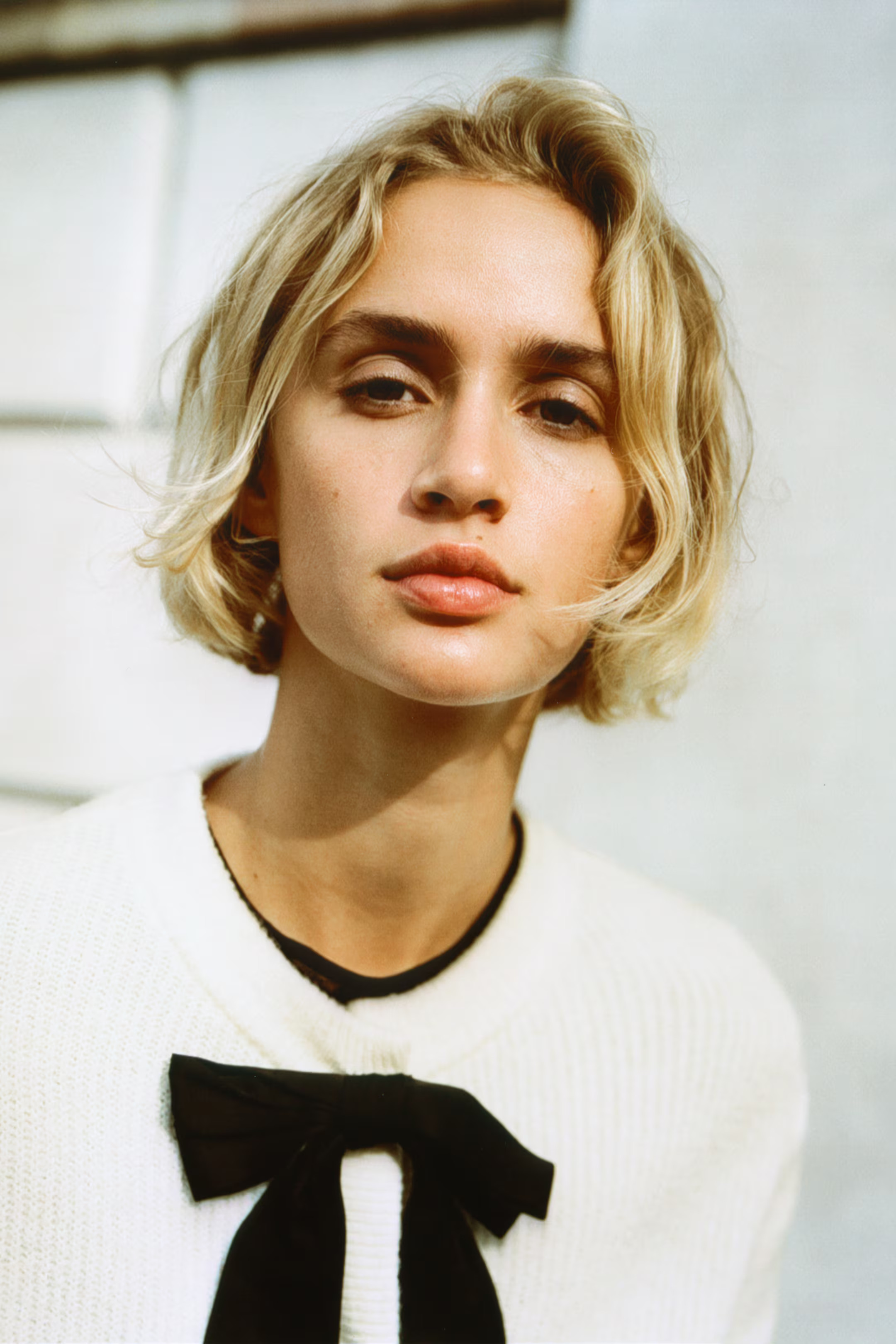 Bow-Front Rib-Knit Cardigan - Cream - Ladies | H&M CA | H&M (US + CA)