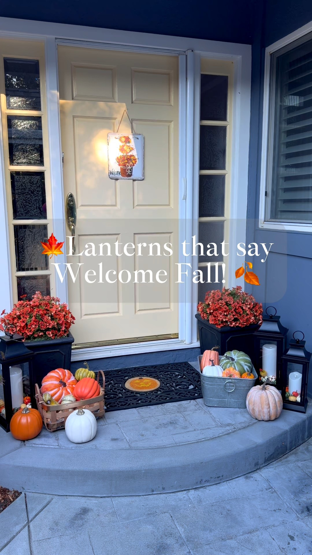 Lanterns that say Welcome Fall 🎃🍂
 I swapped out my outdoor summer décor with these easy Fall touches from Amazon! A candle, glass beads, and mini pumpkins turned my lanterns into the perfect front porch DIY. 
 
Cozy, classic, and festive through Thanksgiving! ✨
 
#FallPorchDecor #DIYLanterns #WelcomeFall #FallDecorIdeas #PorchGoals

#LTKHome #LTKSeasonal #LTKStyleTip