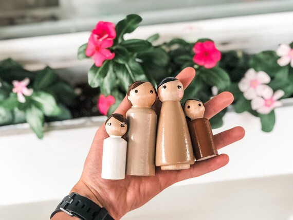 Neutral Tones Family Doll House Set - Etsy | Etsy (US)