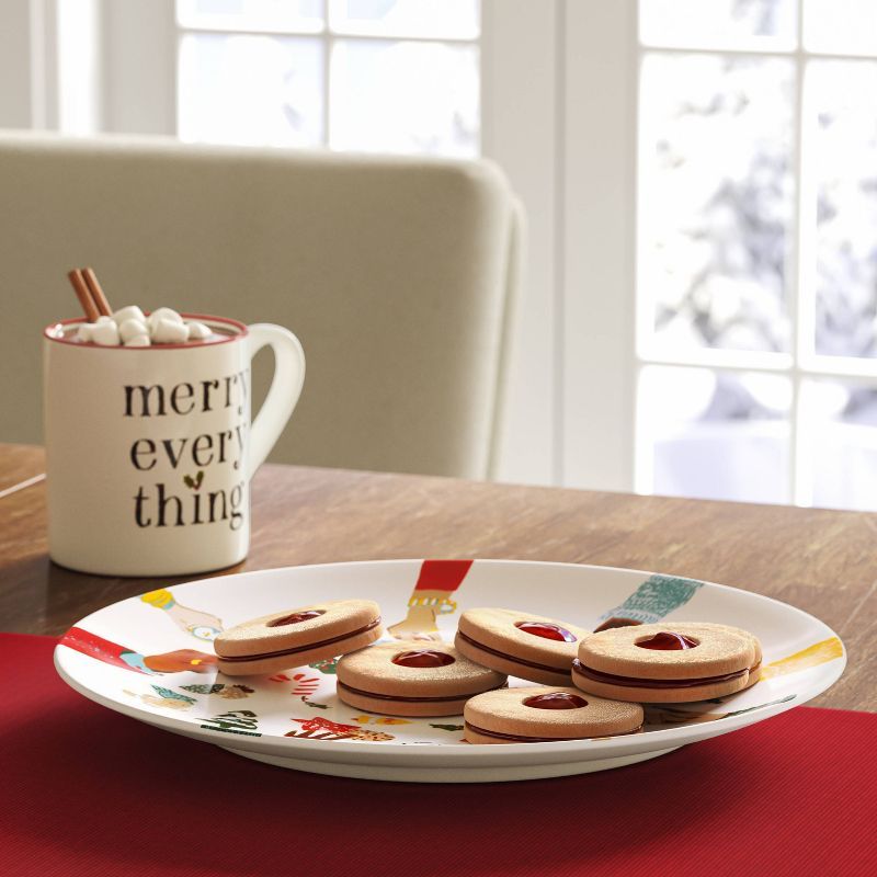 13"x13" Holiday Stoneware Cookie Round Serving Plate - Threshold™ | Target