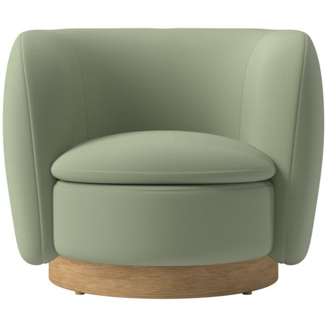 Muir Swivel Chair in Sage Luca velvet
