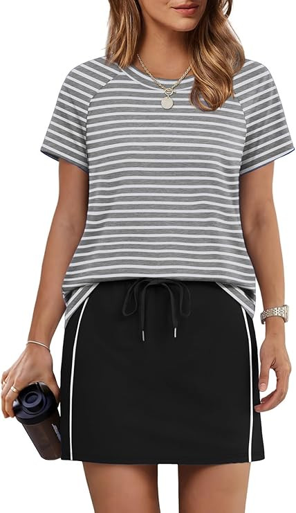 Sampeel 2 Piece Sets for Women Skirt Sets Summer Outfits Womens Clothing Set Travel Workout Skort... | Amazon (US)