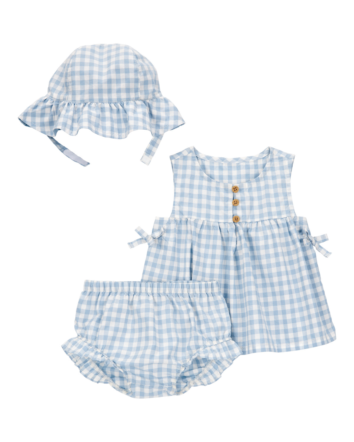 Baby 3-Piece Gingham Hat Outfit Set - Carter's | Carter's | Carter's Inc