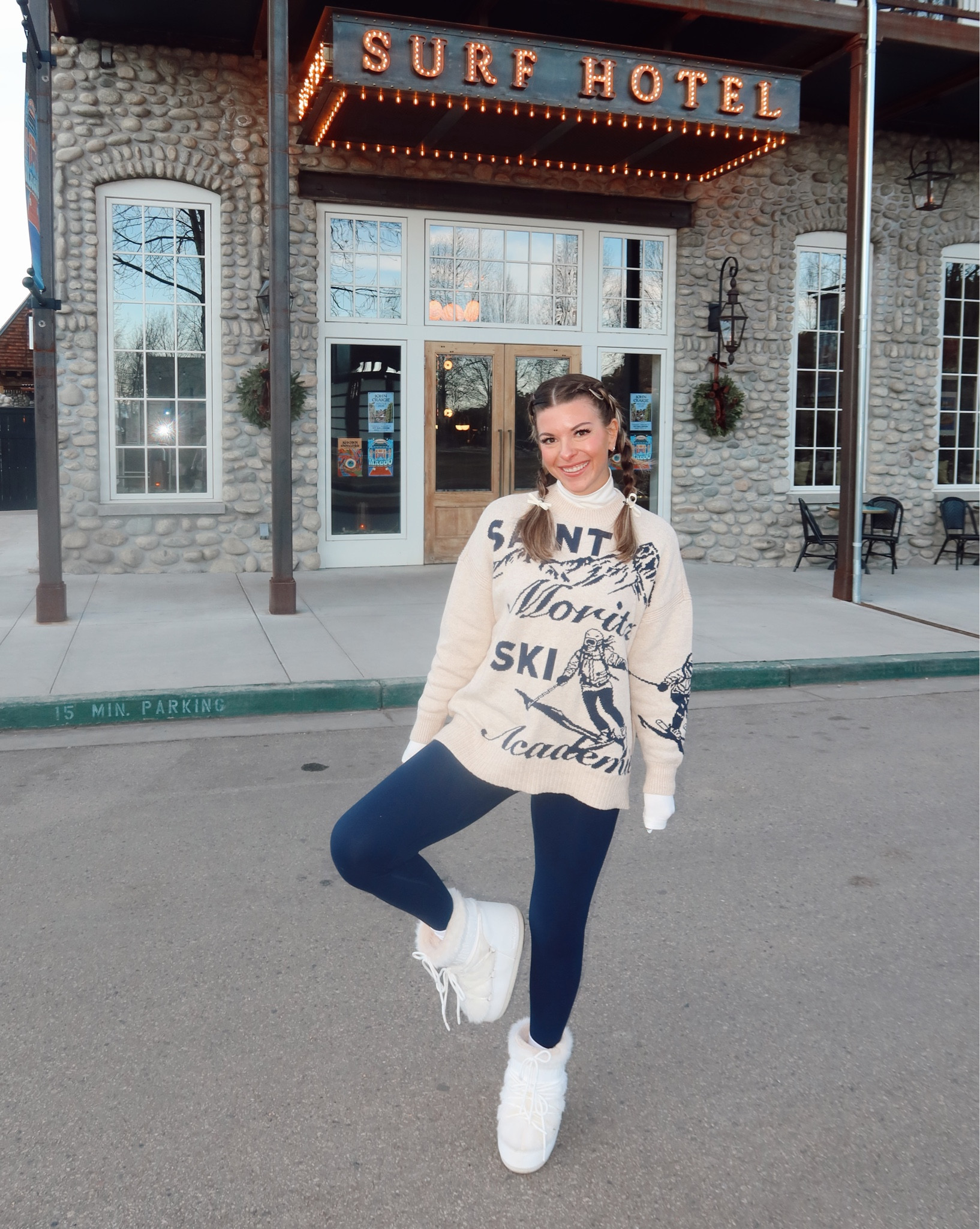 Winter mountain vacation oversized ski sweater with leggings and boots

Wearing my usual smalls

Ski
Winter vacation
Resort
Shopping
Day date
Cold weather
Moon boots
Leggings 
Ski sweater


#LTKootd #LTKFindsUnder100 #LTKHoliday