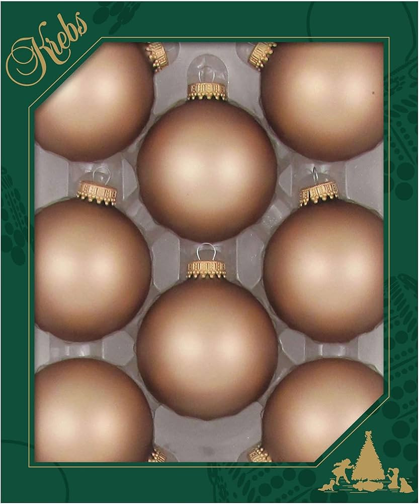 Glass Christmas Tree Ornaments - 67mm / 2.63" [8 Pieces] Designer Balls from Christmas By Krebs S... | Amazon (US)