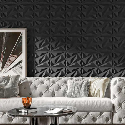 Art3d 11.81''x11.81'' 3D Wall Panel Diamond for Interior Wall Decor,PVC Flower Textured Wall Panels,33pcs | Wayfair North America