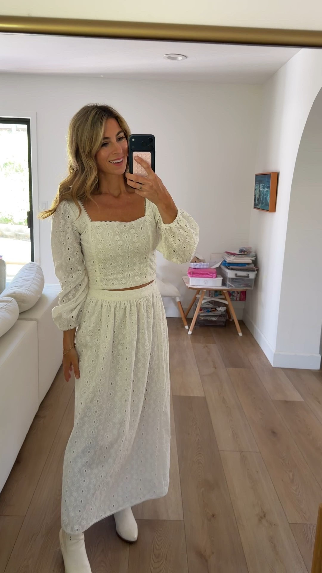 
Spring is on its way! I love a good staple top that can go with anything. This pretty white eyelet top has a matching skirt. But i love this with blue jean or even black jeans to dress it up more! It’s @zsupplyclothing so it’s great quality. I think of most staple items in my closet as good investment pieces! This is that! My jeans are super high waisted which I love how they hold everything in! 😉  wearing XS in the top & skirt 

Spring outfits, blue jeans, high waisted jeans, brown belt, white eyelet top, z supply, date night outfit, church outfit 


#LTKootd #LTKmomlife #LTKOver40