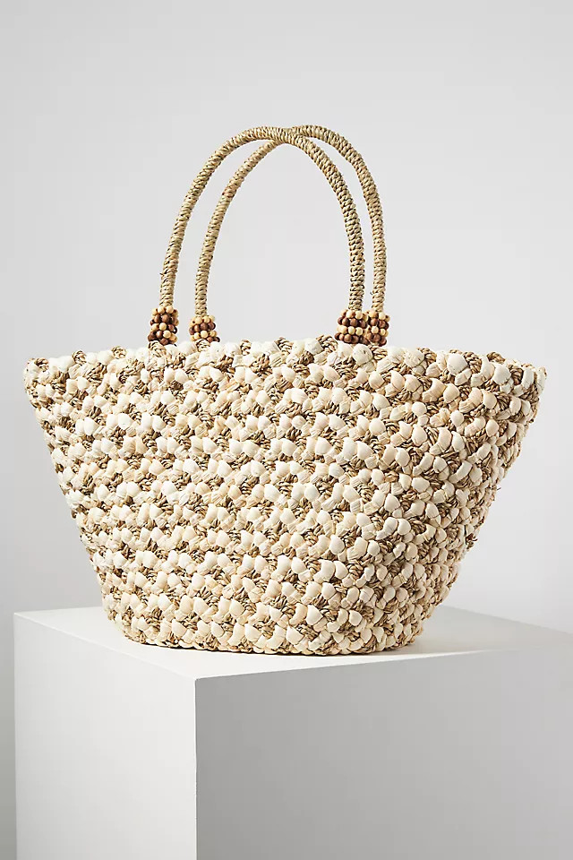Puffy Raffia Tote Bag | Anthropologie (US)
