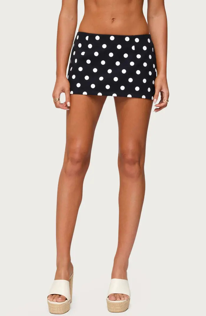 Noreen Polka Dot Low Rise Miniskort | Nordstrom