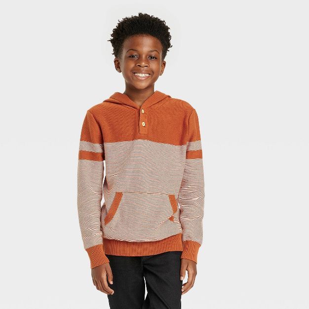 Boys' Colorblock Striped Hoodie Sweater - Cat & Jack™ | Target
