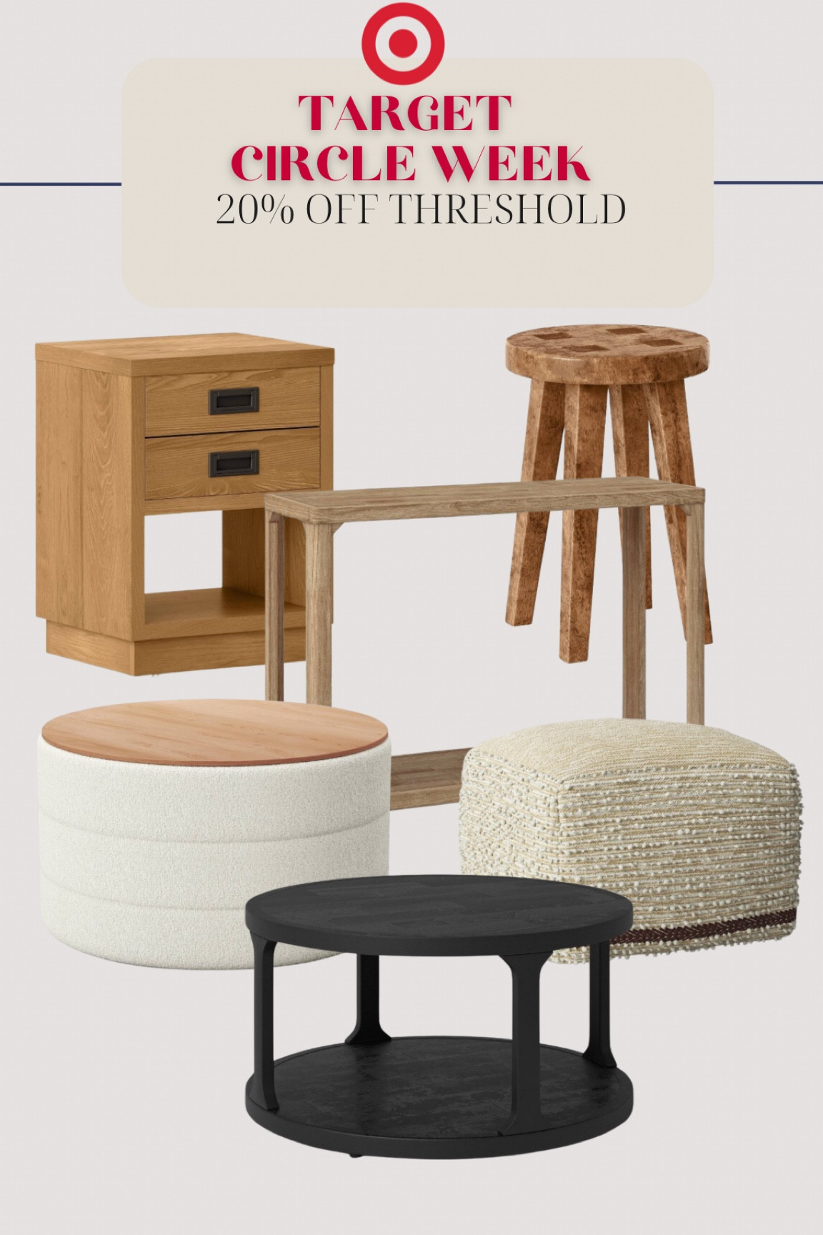 All threshold furniture is on sale at Target for circle week! 