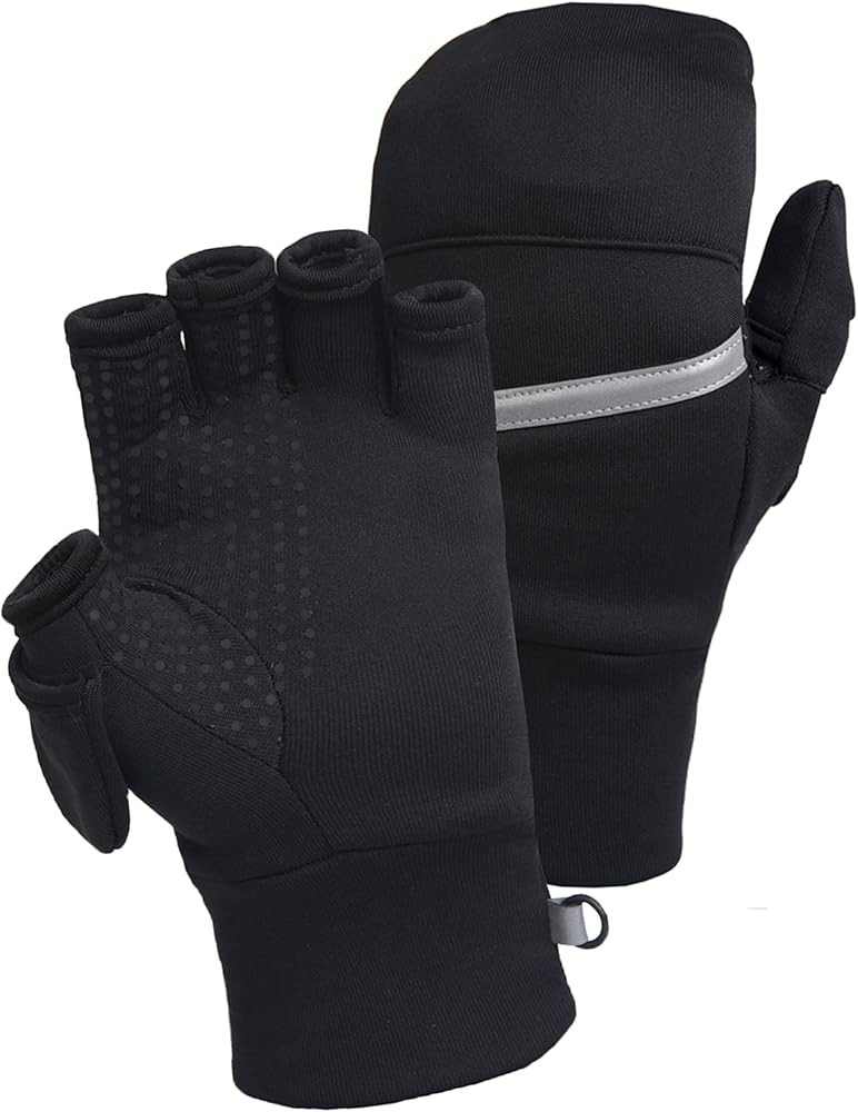 TrailHeads Men's Convertible Mittens | Recycled Fingerless Gloves for Running | Amazon (US)