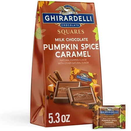 GHIRARDELLI Milk Chocolate Pumpkin Spice Caramel SQUARES, 5.3 oz Bag | Walmart (US)
