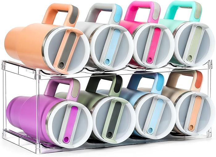 Design for Stanley 40 OZ & Large Bottles & Tumblers with Handle - Acrylic Water Bottle Organizer ... | Amazon (US)