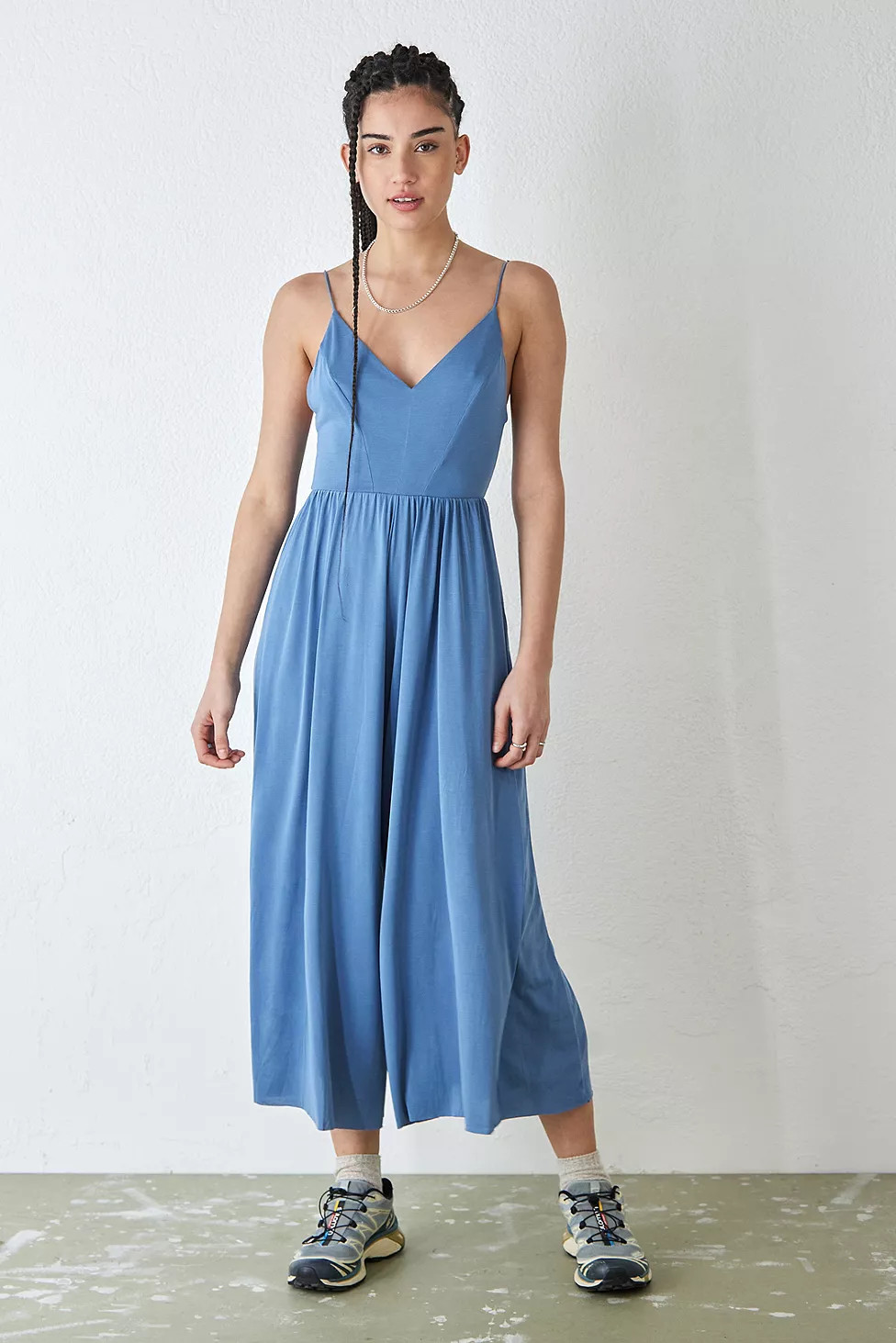 UO Molly Cupro Culotte Jumpsuit | Urban Outfitters (EU)