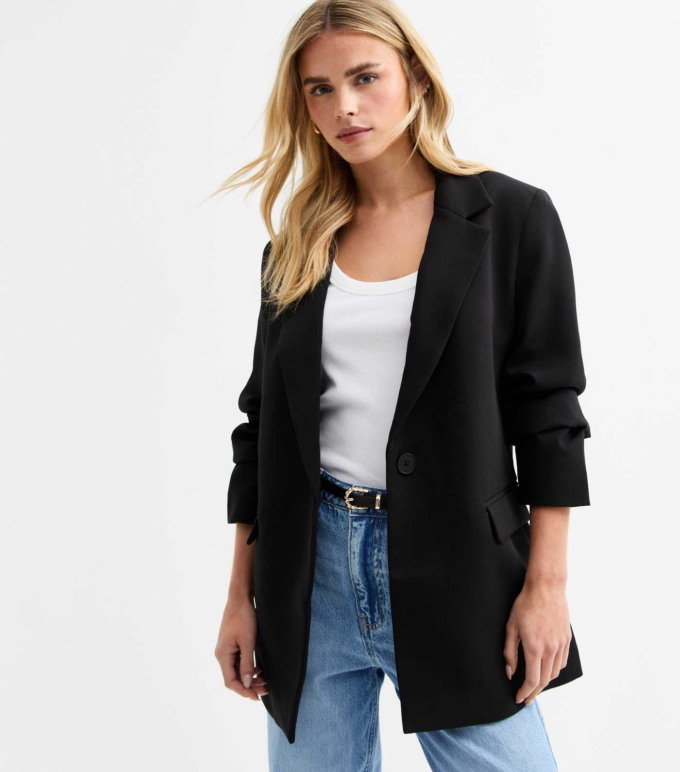 Petite Black Single Breasted Blazer | New Look | New Look (UK)