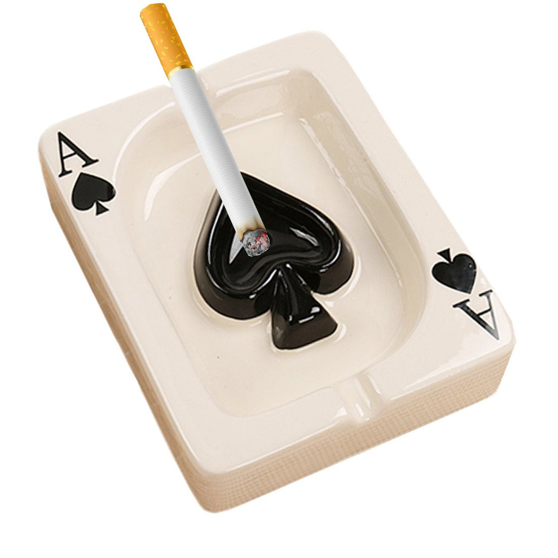 Creative Poker Ceramic Cigarette Ashtray Tabletop Portable Modern Ashtrays Cigar Ashtray for Outd... | Amazon (US)