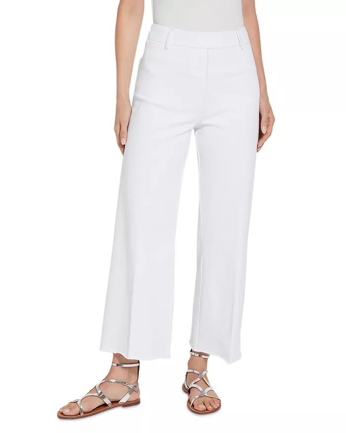 High Rise Pull On Ankle Flare Jeans in White | Bloomingdale's (US)