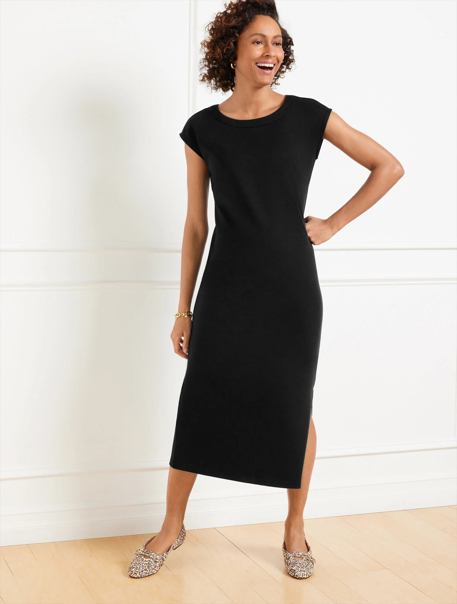 Passport Ponte Scoop Neck Dress | Talbots