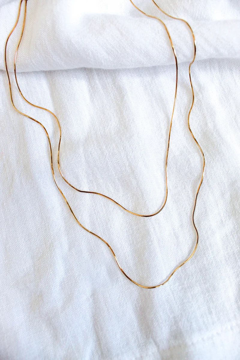 Double Herring Thin Necklace | Apricot Lane Boutique