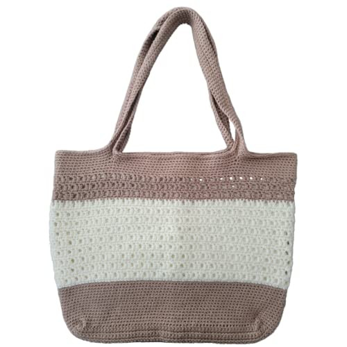 XL Crochet Tote, XL Tote Bag, Hand Crochet Bag, Tote Bag, Lined Crochet Tote Bag (X-Large, Taupe ... | Amazon (US)