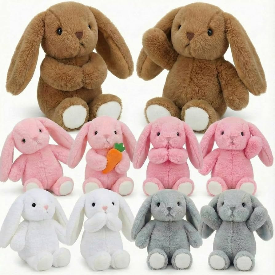 10 Pack Easter Bunny Stuffed Animals Bulk 13.5 Inch Plush Bunny Toys Fluffy Cute Rabbits with Lon... | Amazon (US)