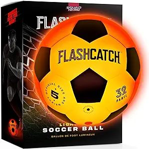 Light Up Soccer Ball - Glow in the Dark - NO 5 - Sports Gear Gifts for Boys & Girls 8-15+ Year Ol... | Amazon (US)