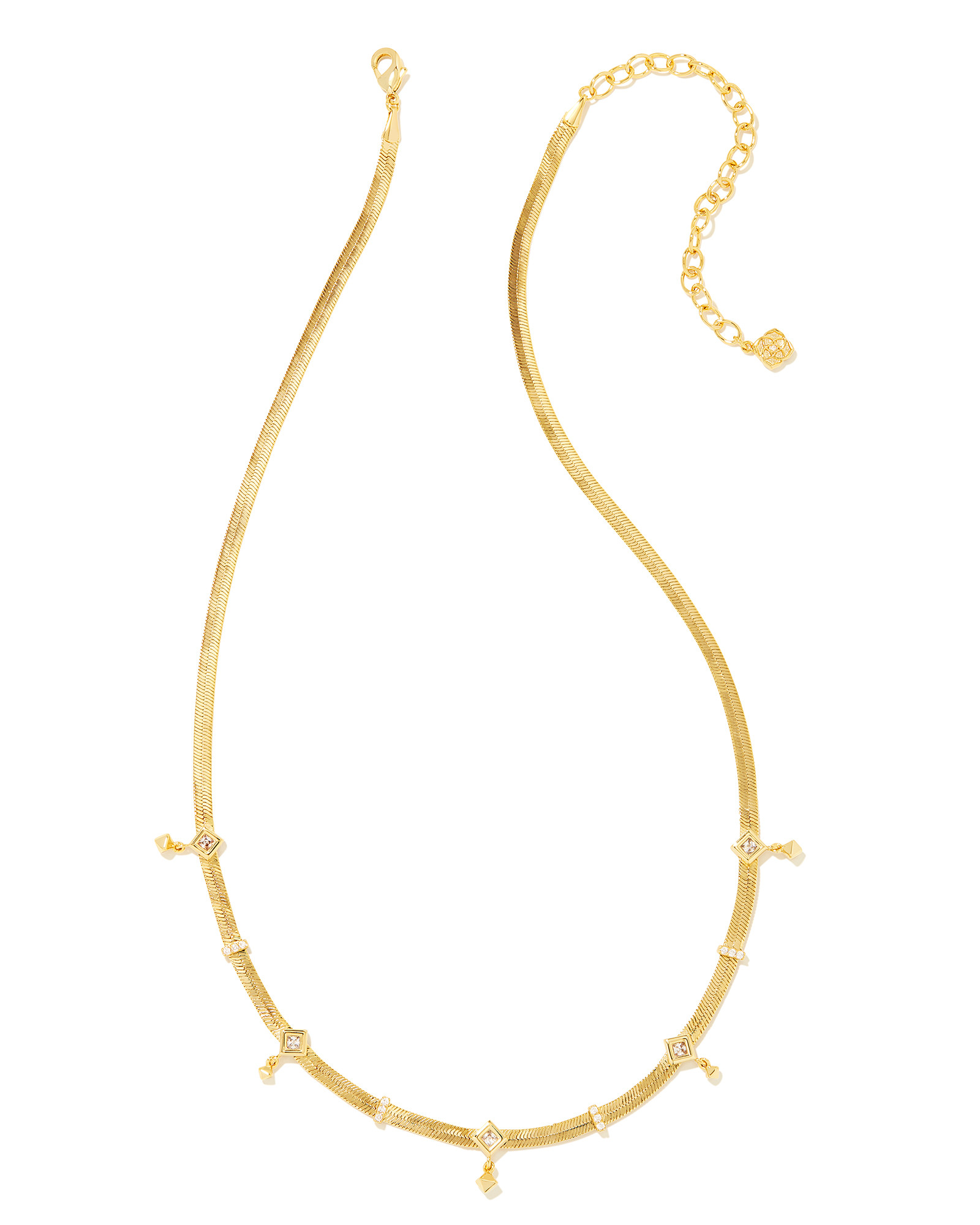 Gracie Gold Chain Necklace in White Crystal | Kendra Scott | Kendra Scott