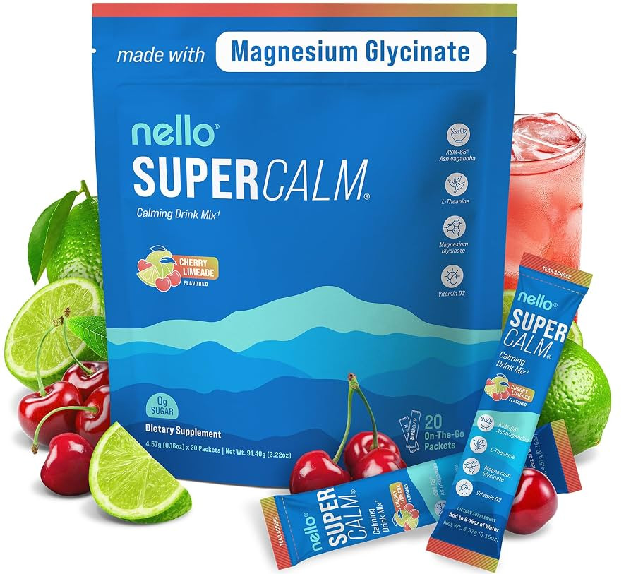 Supercalm Drink Mix - Ashwagandha KSM 66, Magnesium Glycinate & L-Theanine Supplement - Ashwagand... | Amazon (US)