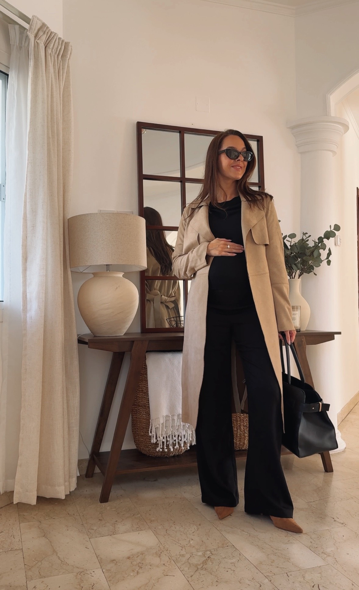 A comfy but chic outfit for the office at 24 weeks pregnant 🤍

Most of these items are old so I’ve linked very similar 

Trousers - Kookai
Knit -  mango 
Trench & boots - H&M 

#LTKmaternity #LTKworkwear #LTKeurope