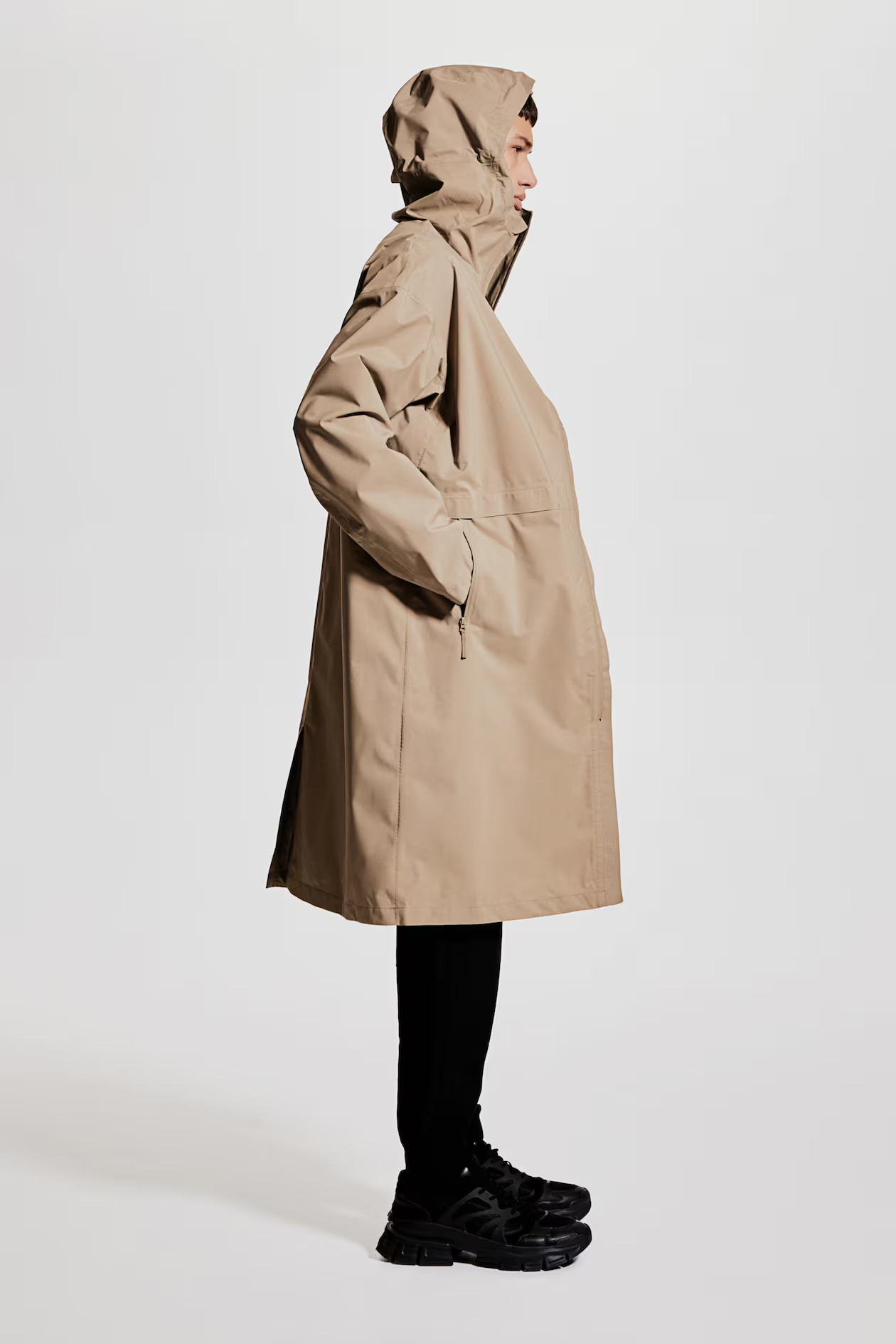 Loose Fit Rain parka with StormMove™ - Beige - Ladies | H&M GB | H&M (UK, MY, IN, SG, PH, TW, HK)