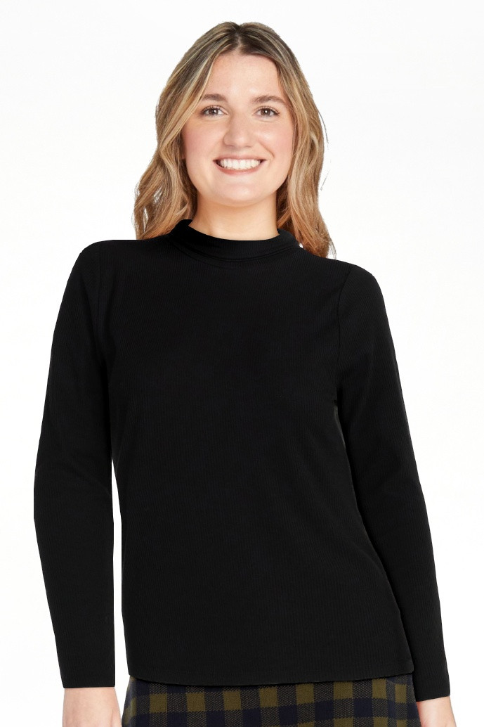 Free Assembly Women's Ribbed Turtleneck Tee, Sizes XS-XXL | Walmart (US)
