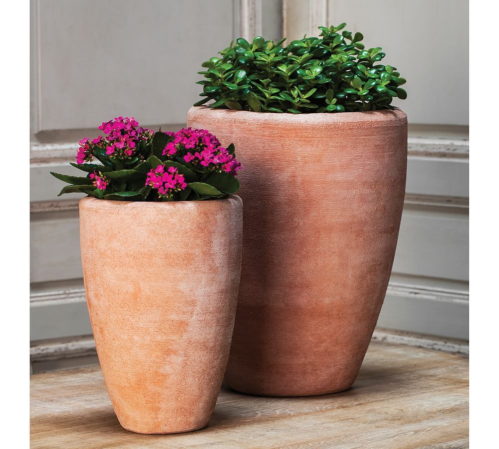 Belize Tall Bowl Outdoor Planters - Set of 2 | Pottery Barn (US)