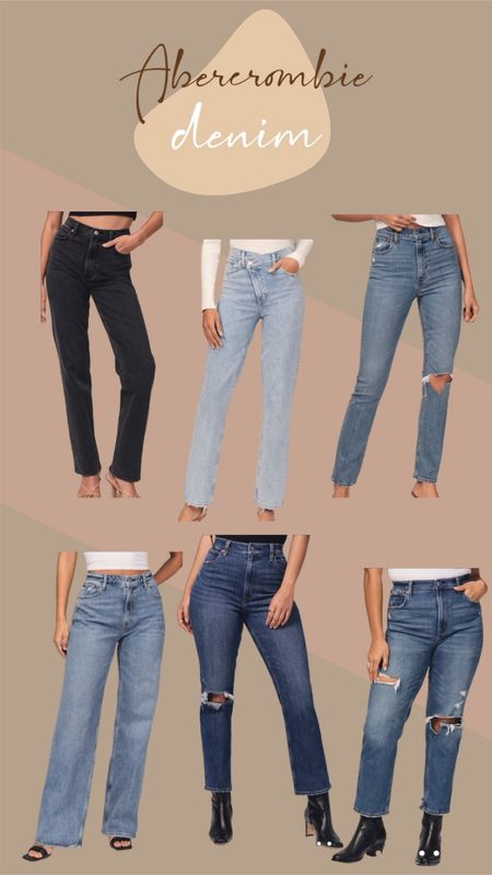 Abercrombie denim, my favorite are the high rise 90s pair! Fit great and tts 

#LTKstyletip #LTKfindsunder100 #LTKSeasonal