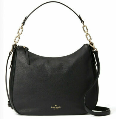 Kate Spade Mulberry Vivian Black Leather Hobo Bag WKRU4138 NWT $379 Shoulder FS | eBay US