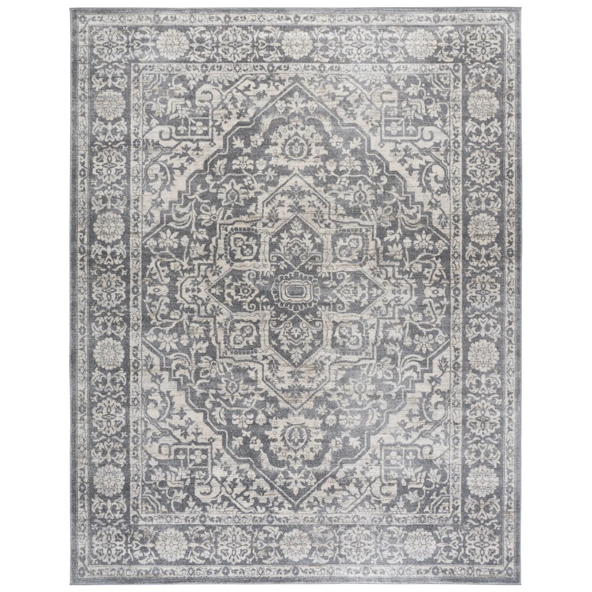 Oriental Light Gray/Ivory Area Rug | Wayfair North America