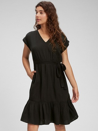 Tiered V-Neck Dress | Gap Factory