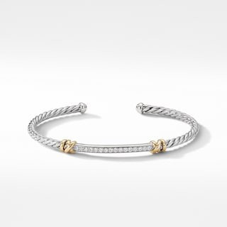 Petite Helena Two Station Wrap Bracelet with 18K Yellow Gold with Diamonds | David Yurman