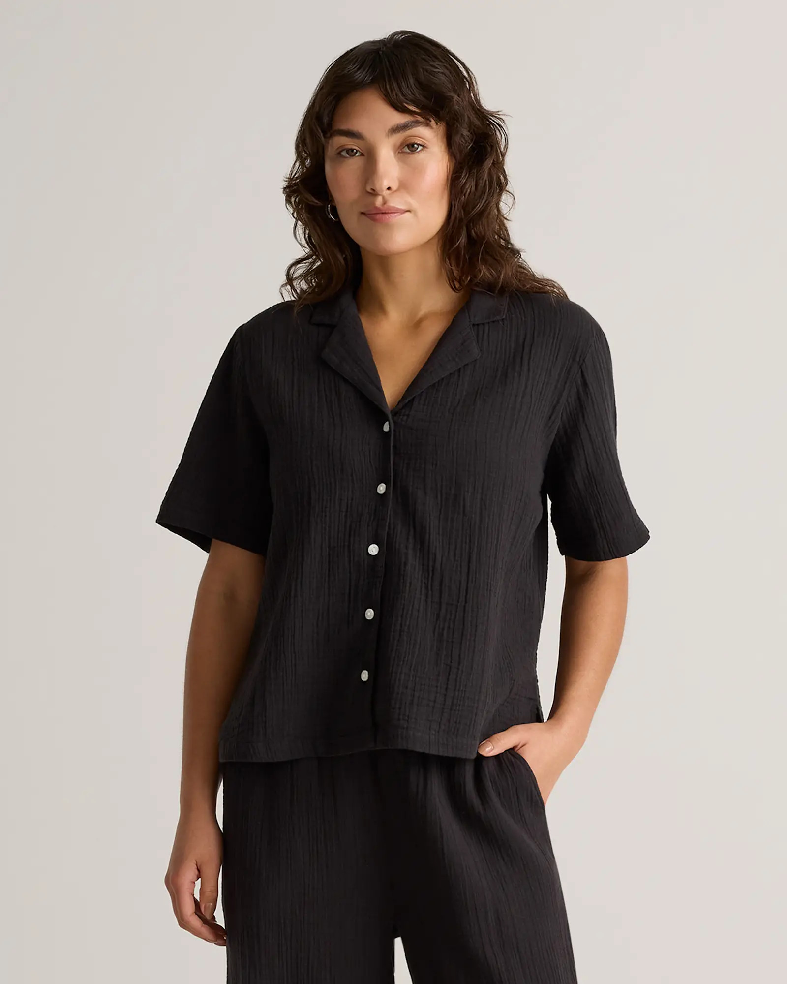 100% Organic Cotton Gauze Short Sleeve Shirt | Quince