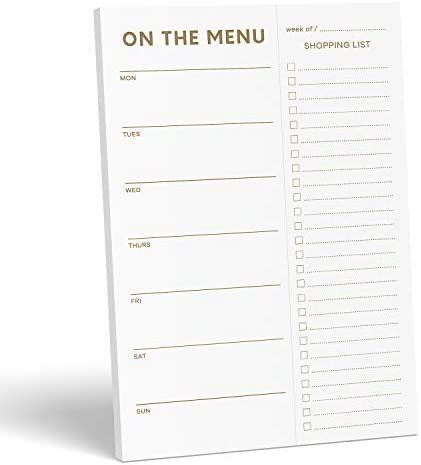 Sweetzer & Orange Gold Meal Planner and Grocery List Magnetic Notepad. 7x10” Meal Planning Pad ... | Amazon (US)