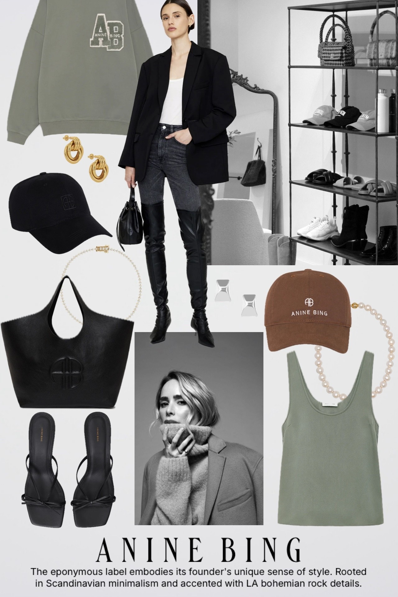 Anine Bing 🖤

#aninebing #cap #tote #bag #jewelry sweatshirt necklace earrings camisole top sandals flats 

#LTKgrwm #LTKOver40 #LTKootd
