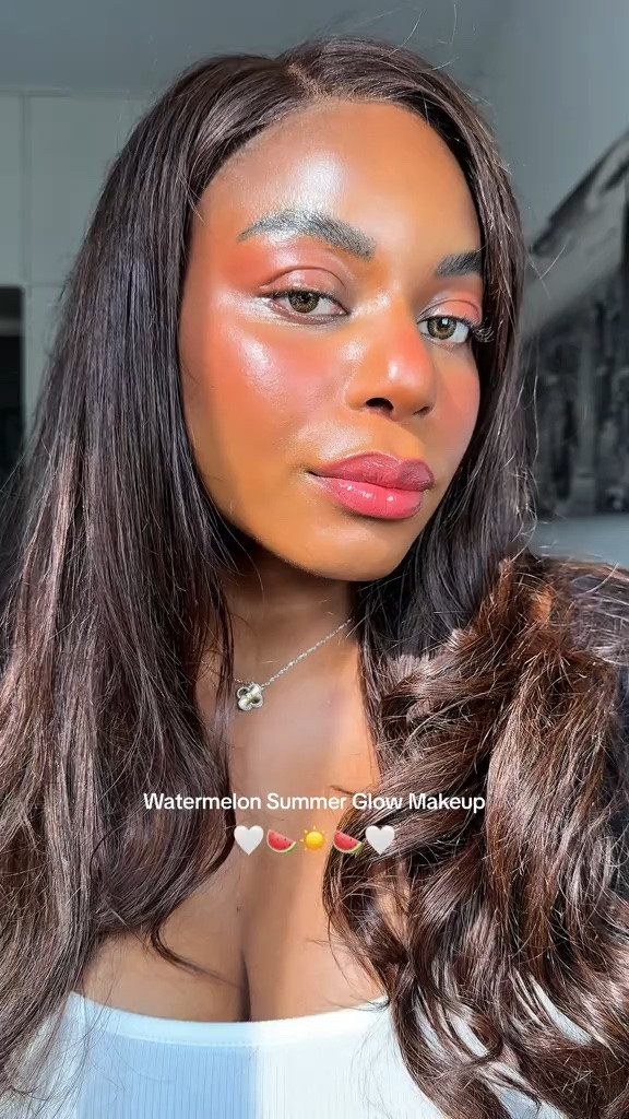 Juicy, warm watermelon glow makeup - the perfect blushed look to try for the summer season! Using tarte blush and poo beauty ph lip gloss. Love this bright and juicy beauty look! … For more links to wedding guest dress summer, summer outfits, summer dresses, country concert outfits, date night outfits, business casual workwear, work outfits, travel outfits, vacation outfits beach, follow me on LTK! ✨

#LTKsummer #LTKbeauty #LTKfestival