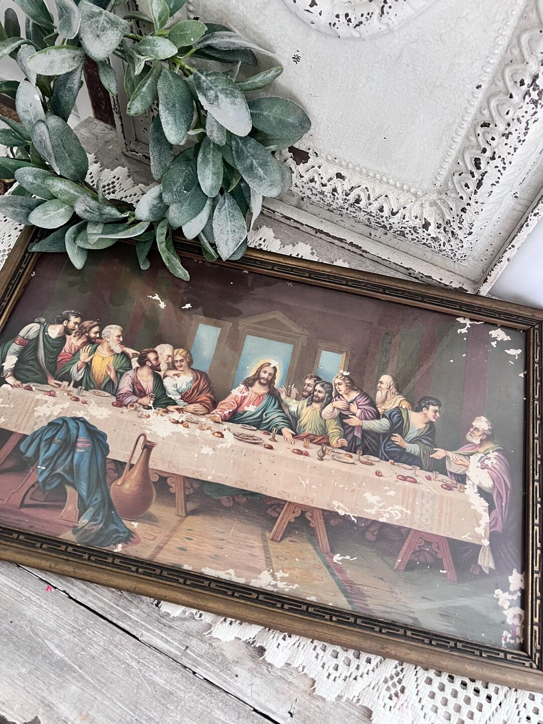 Antique Framed Print of "The Last Supper" | Etsy (US)