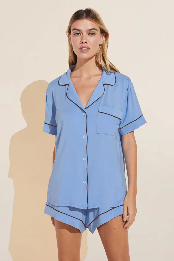 Gisele TENCEL™  Modal Relaxed PJ Set - Vista Blue/Java | Eberjey