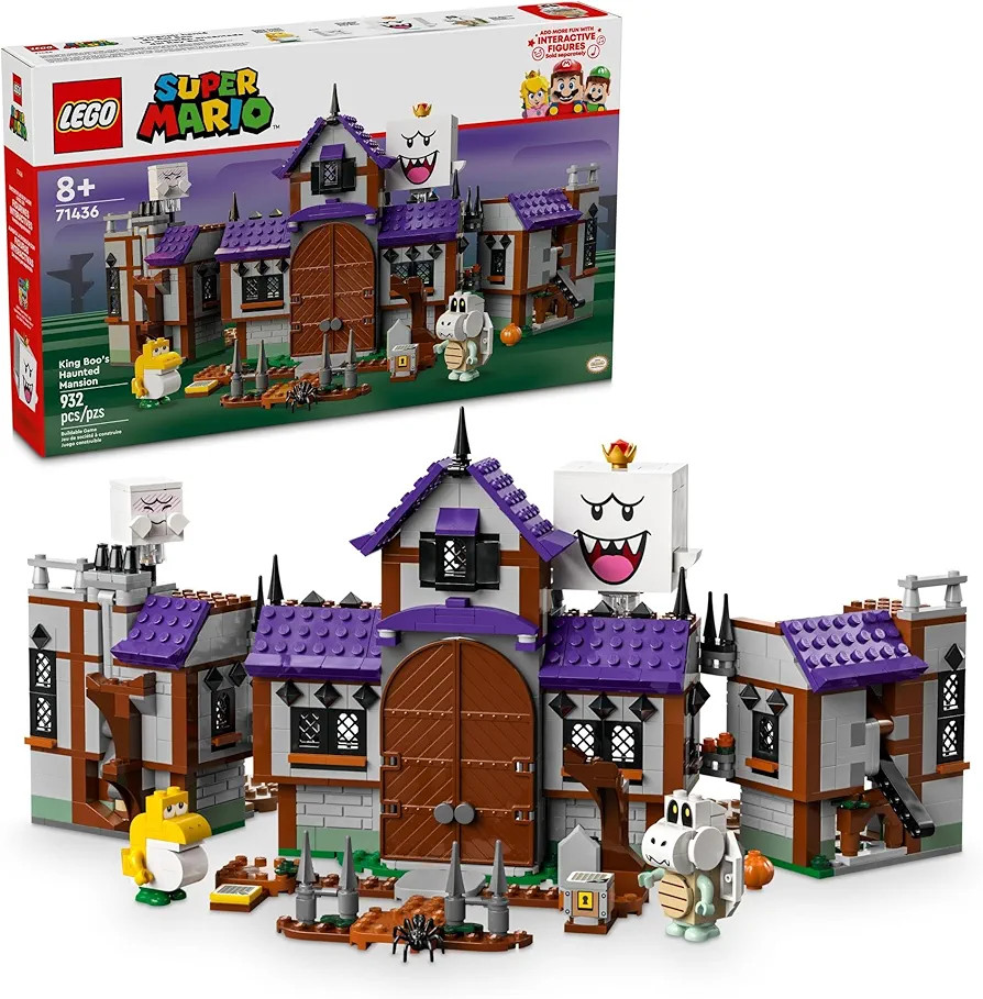 LEGO Super Mario King Boo’s Haunted Mansion, Halloween Building Toy for Kids Ages 8 and Up, Super Mario Toy with 4 Figures Including Baby Yoshi, Nintendo Gift for Boys, Girls and Gamers, 71436 | Amazon (US)