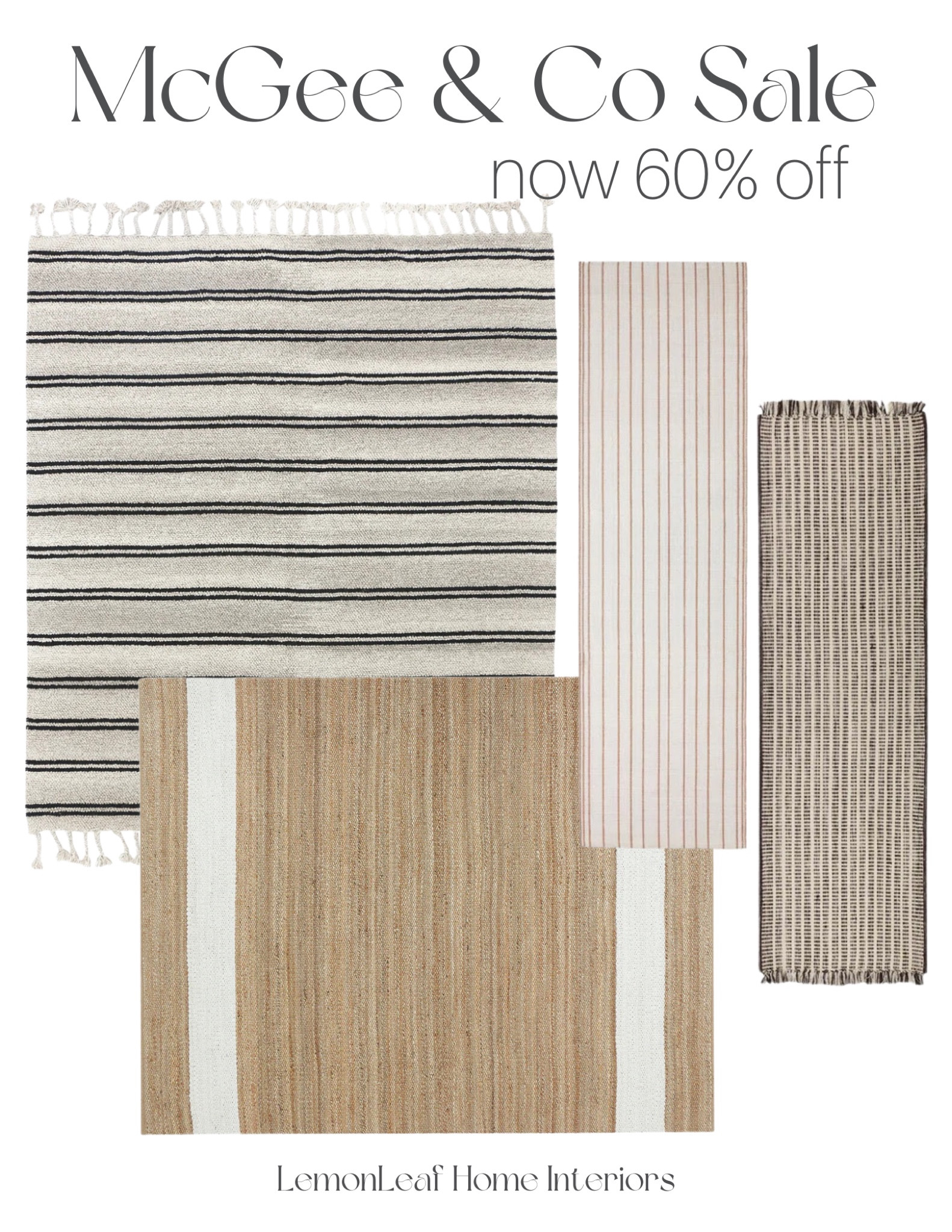 McGee and Co warehouse sale. These rugs are 60% off!



#LTKsalealert #LTKstyletip #LTKhome