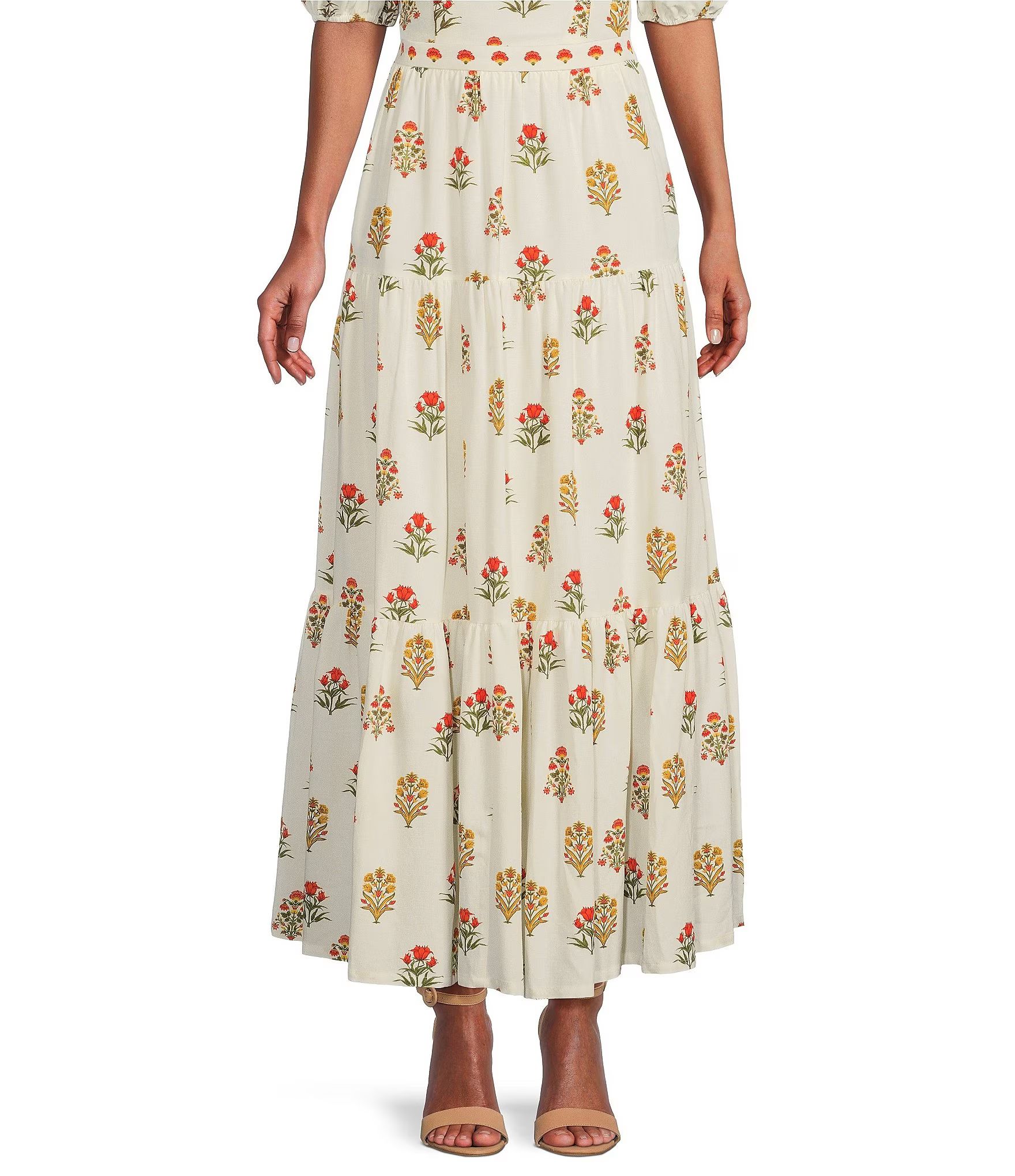 Antonio Melani Isabelle A-Line Floral Print Coordinating Maxi Skirt | Dillard's | Dillard's
