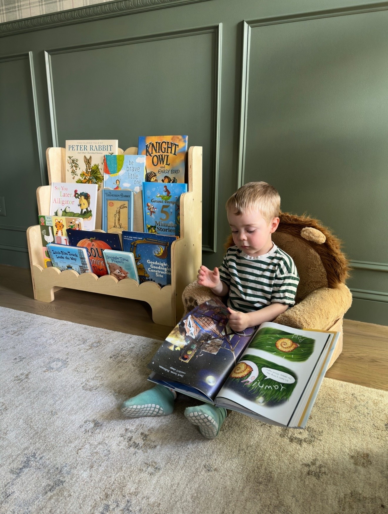 If you want to help your toddler fall in love with reading, this scalloped bookshelf is the way to go. It’s adorable and keeps all of Matteo’s books right at his level, so he’s constantly picking them up to read.

nursery room finds, bedroom decor, storage tips, organization hacks, book shelf, shelf styling, reading nook, book worm

#LTKKids #LTKSeasonal #LTKHome