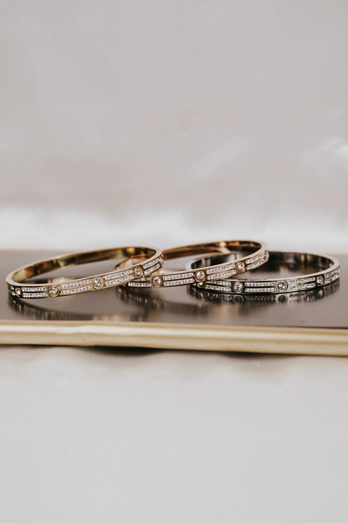 Triple Threat Crystal Bangle Trio | KC Chic Designs