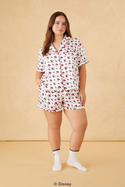 Plus Size Disney Minnie Mouse Shirt & Shorts Pajama Set | Forever 21